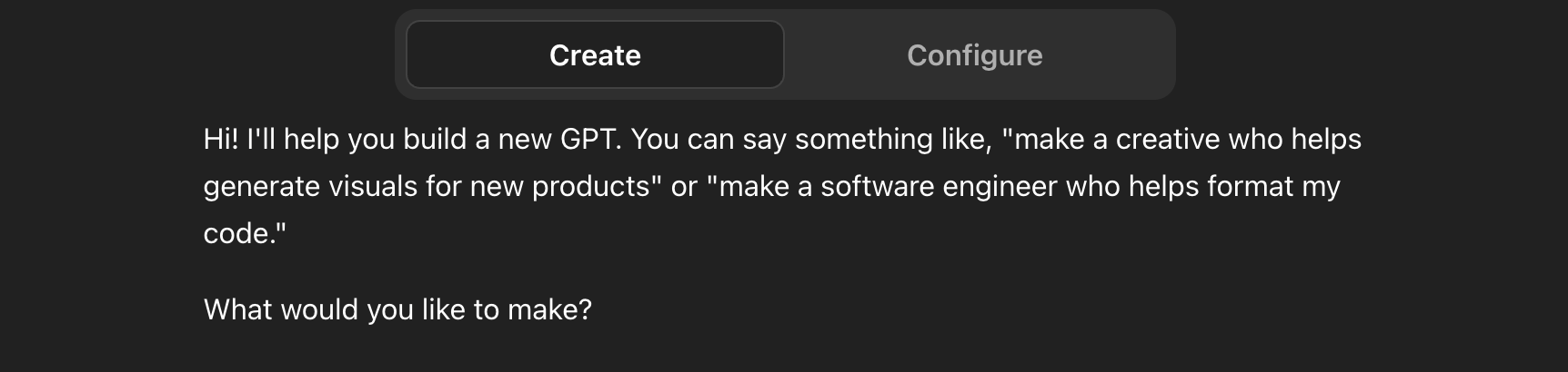 Create Custom GPT Create Custom GPT